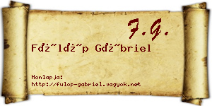Fülöp Gábriel névjegykártya